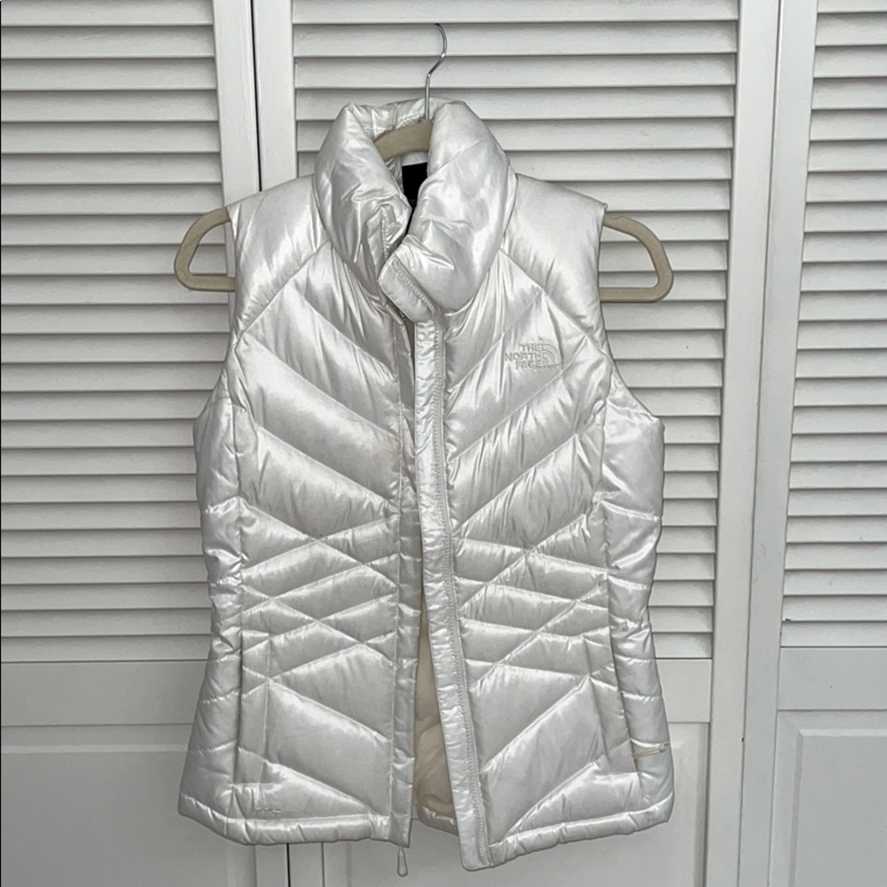 White Northface Vest